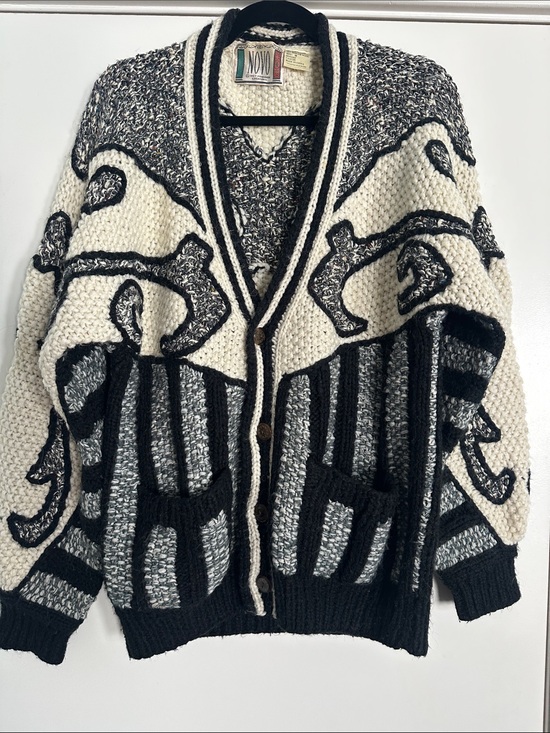 Novo Sweaters - Vintage 80s Oversized Chunky Cardigan by Novo Size Medium